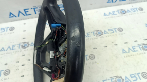 BMW 5 G30 17-23 black leather steering wheel, heated, worn, scratches, tears