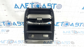 Rear center console trim for BMW 5 G30 2020 - black, with a pocket for a cigarette lighter and USB, scratched