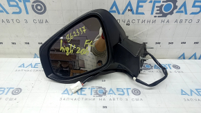 Left side mirror Toyota Highlander 20-24, 7 pins, turn signal, heated, BSM, graphite, scratches on the turn signal, broken housing