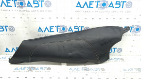 Left rear seat side bolster for Jaguar F-Pace X761 17-20, black leather with white stitching, Sport