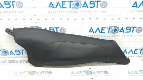Right rear seat side bolster for Jaguar F-Pace X761 17-20, black leather with white stitching, Sport