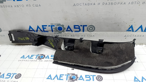 Tesla Model X 16-21 black front pillar trim, left lower, worn, broken mount