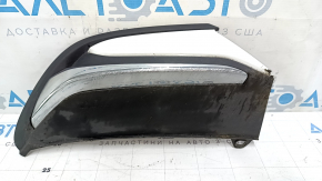 Left muffler cap for Honda Accord 18-22 EXL, touring, white insert with chrome, scratches, worn
