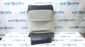 Toyota Prius 50 16-18 passenger seat back upholstery, black and gray leather