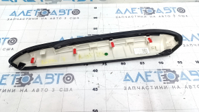 Toyota Highlander 20-25 center console trim, upper left, black leather, scratched