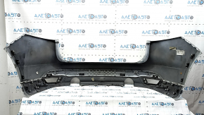 Bare rear bumper with lip for Jaguar F-Pace X761 17-20 for 2 single exhausts, for 4 parking sensors, white, scratches, pressed
