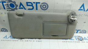 Right visor for Toyota Highlander 20-24, gray, without hook, dry-cleanable