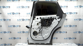 Jaguar F-Pace X761 17-23 keyless rear right door assembly, tinted, gloss black moldings, white 1AA, bumpers