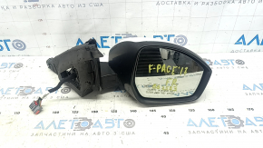 Right side mirror assembly for Jaguar F-Pace X761 17-23, 16 pins, turn signal, auto-dimming, heated, auto-folding, BSM, backlight, white