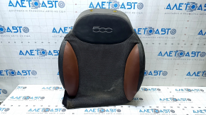 Passenger seat Fiat 500L 14-15 without airbag, mechanical, black cloth with brown inserts, water damage