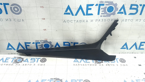 Jaguar F-Pace X761 17-20 center console trim, upper left, black leather with white stitching