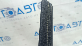 Jaguar F-Pace X761 17-20 center console trim, upper left, black leather with white stitching