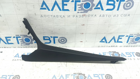Jaguar F-Pace X761 17-20 center console trim, upper right side, black leather with white stitching