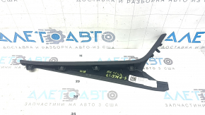 Jaguar F-Pace X761 17-20 center console trim, upper right side, black leather with white stitching