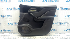 Jaguar F-Pace X761 17-20 front right door trim, black leather with white stitching