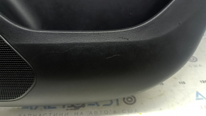 Door trim, rear right, Jaguar F-Pace X761 17-20, black leather with white stitching, leather armrest, with glossy black trim, with backlight, with handle, scratches