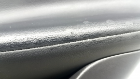 Door trim, rear right, Jaguar F-Pace X761 17-20, black leather with white stitching, leather armrest, with glossy black trim, with backlight, with handle, scratches
