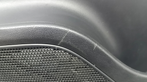 Door trim, rear right, Jaguar F-Pace X761 17-20, black leather with white stitching, leather armrest, with glossy black trim, with backlight, with handle, scratches