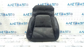 Driver's seat cushion upholstery for Jaguar F-Pace X761 17-20, black leather with white stitching, perforated, Sport