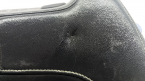 Jaguar F-Pace X761 17-20 passenger seat back upholstery, black leather with white stitching, perforation, Sport, wrinkled