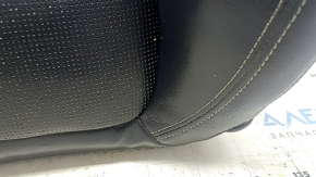Jaguar F-Pace X761 17-20 passenger seat back upholstery, black leather with white stitching, perforation, Sport, wrinkled