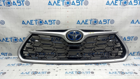 Toyota Highlander 20-24 grille without camera with hybrid emblem, silver, sand