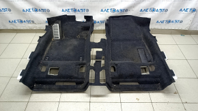 Honda Accord 18-22 black front floor covering with chrome footrest, scratches, dry cleanable