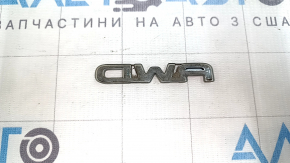 The Toyota Highlander 20-25 black AWD emblem on the tailgate.