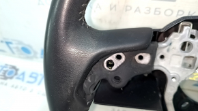 Naked steering wheel Toyota Highlander 20-24 black leather, not heated, scratches, worn