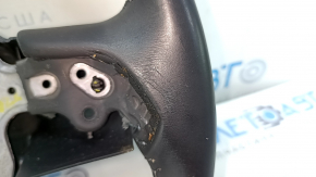 Naked steering wheel Toyota Highlander 20-24 black leather, not heated, scratches, worn