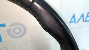 Naked steering wheel Toyota Highlander 20-24 black leather, not heated, scratches, worn