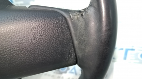 Naked steering wheel Toyota Highlander 20-24 black leather, not heated, scratches, worn