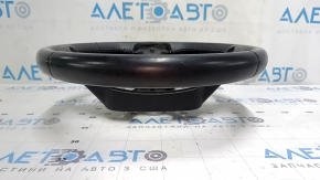 Naked steering wheel Toyota Highlander 20-24 black leather, not heated, scratches, worn