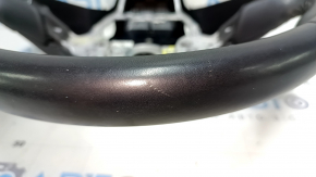 Naked steering wheel Toyota Highlander 20-24 black leather, not heated, scratches, worn