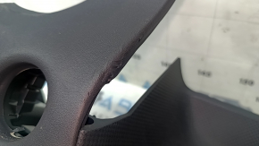 Lower dashboard trim for Toyota Highlander 20-22, black leather, for 8" display, dents, scratches
