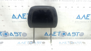 Rear left headrest, 2nd row, Jaguar F-Pace X761 17-20, black leather with white stitching, Sport