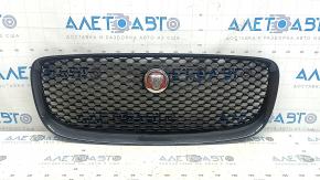 Jaguar F-Pace X761 17-20 radiator grille with emblem, gloss black, sand, pressed
