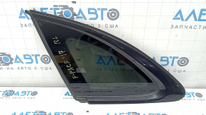 Rear left solid glass window Jaguar F-Pace X761 17-21 tinted, gloss black, antenna, worn molding