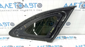Rear left solid glass window Jaguar F-Pace X761 17-21 tinted, gloss black, antenna, worn molding