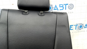 Left rear seat backrest, 3rd row, Toyota Highlander 20-23, black leather, XLE, with headrest and bracket, dented leather, rusty bracket