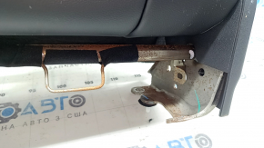 Left rear seat backrest, 3rd row, Toyota Highlander 20-23, black leather, XLE, with headrest and bracket, dented leather, rusty bracket