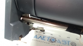 Left rear seat backrest, 3rd row, Toyota Highlander 20-23, black leather, XLE, with headrest and bracket, dented leather, rusty bracket