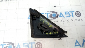 Toyota Highlander 20-25 front right side door trim, triangle, outer, scratch, broken fastener