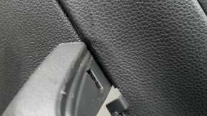Rear right door panel for Honda CRV 23-25, black leather with orange stitching, Sport, glossy black molding, with handle, scratched