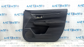 Honda CRV 23-25 black front right door panel, black leather armrest with orange stitching, glossy black molding, with handle