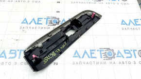 Rear left power window control trim for Toyota Camry v50 12-14 USA, gray wood grain, scratches