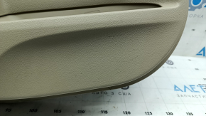 Rear left door panel for Toyota Camry v50 12-14 USA, beige, with handle, with armrest, beige rubber, scratches, needs cleaning