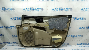 Front right door panel for Toyota Camry v50 12-14 USA, beige with beige insert, beige cloth, armrest, beige cloth, scratches, nicks, abrasions, nicks, dry cleaning