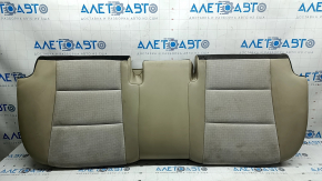 Rear seat cushion, 2nd row, Toyota Camry v50 12-14 USA XLE, beige leather, cloth insert, with armrest, dry-cleanable, dent