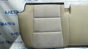 Rear seat cushion, 2nd row, Toyota Camry v50 12-14 USA XLE, beige leather, cloth insert, with armrest, dry-cleanable, dent